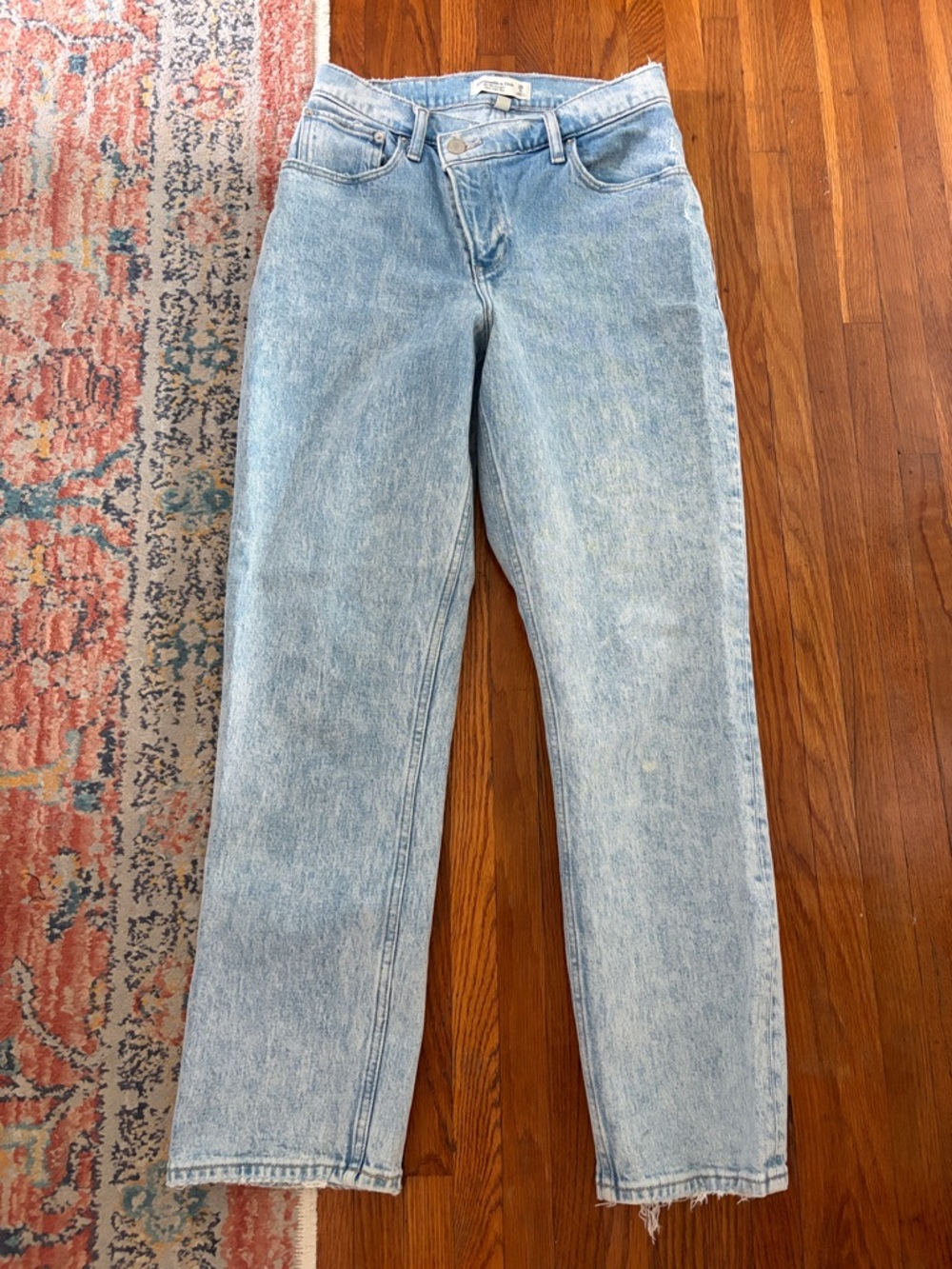 Abercrombie & Fitch Light Blue Straight-Leg Jeans